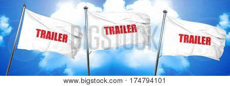 trailer, 3D rendering, triple flags