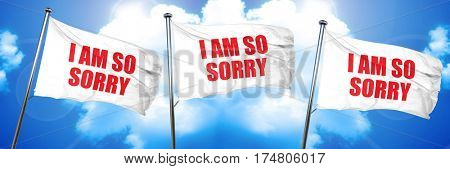 i am so sorry, 3D rendering, triple flags