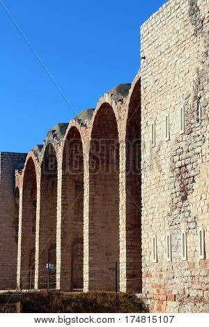 External Walls Of An Ancient Fort Of World War I Near Asiago Tow