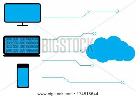 Backup and restore data cloud. World Buckup Day illustration.