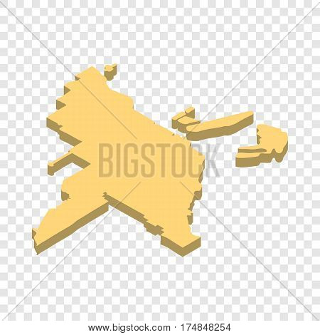 Map of Miami isometric icon 3d on a transparent background vector illustration
