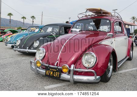 Classic Volkswagen Beetle Cars On Display
