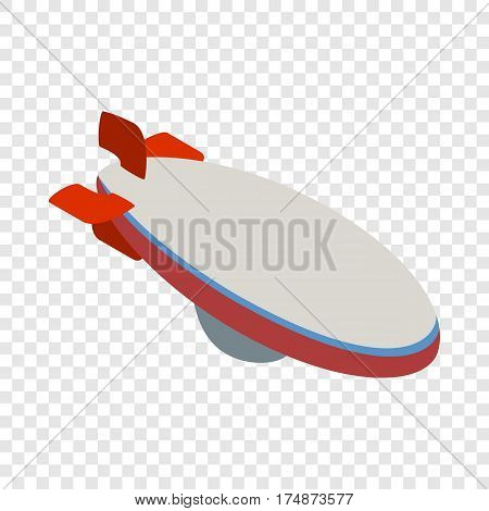 Aerostat isometric icon 3d on a transparent background vector illustration
