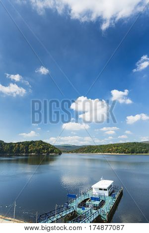 Rursee Harbor Schwammenauel In Germany
