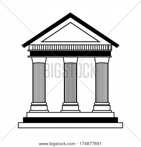 building roman columns icon vector illustration design