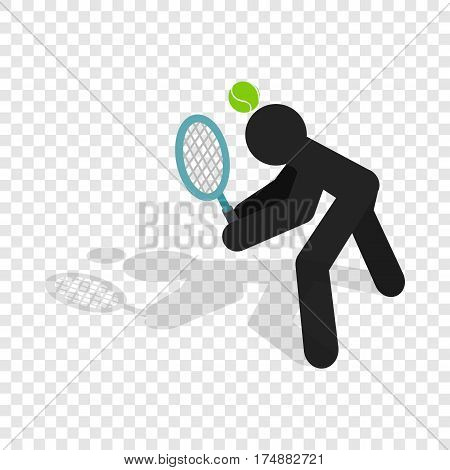 Tennis returner isometric icon 3d on a transparent background vector illustration
