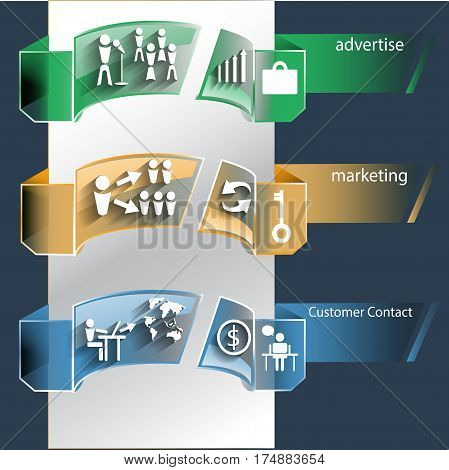 Message Bar Business, design Idea and Concept Vector illustration with icon.