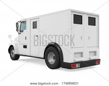 Armored Truck isolated on white background. 3D render