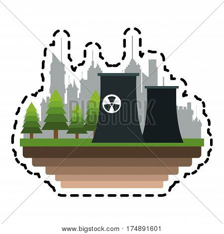 nuclear plant icon image vector illustration design