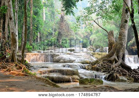 Tat Kuang Si Waterfalls In Luang Prabang, Laos
