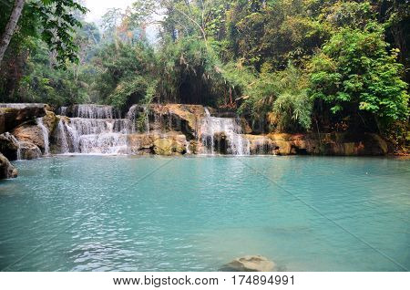 Tat Kuang Si Waterfalls In Luang Prabang, Laos
