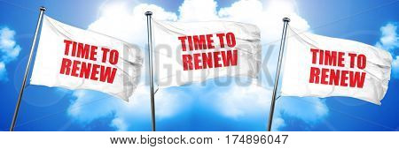 time to renew, 3D rendering, triple flags
