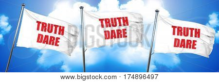 truth or dare, 3D rendering, triple flags