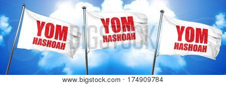yom hashoah, 3D rendering, triple flags