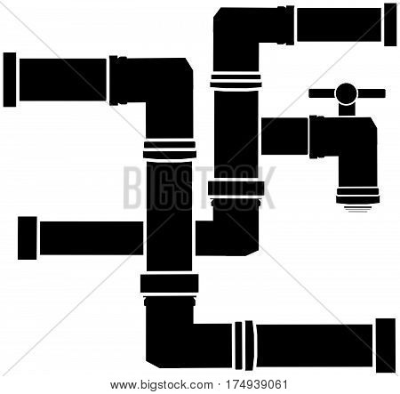 Conduit on white background. Vector illustration. EPS 10