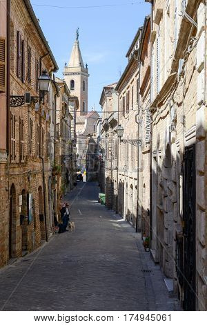 The Old Center Of Ripatransone On Marche, Italy
