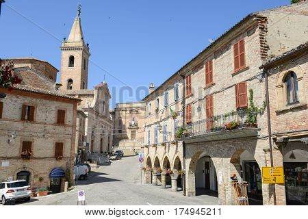 The Old Center Of Ripatransone On Marche, Italy
