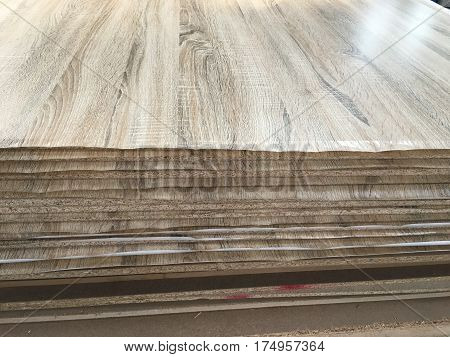 Wood grain and brown melamine surface coat.