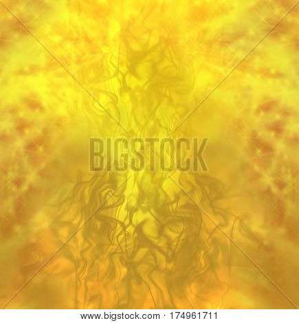 Supreme Divinity Manifestation - a formless gaseous golden manifestation