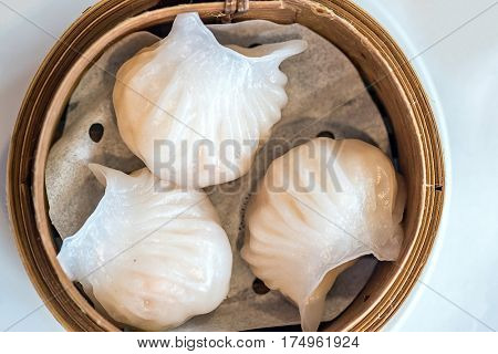 Chinese dim sum Hagao - Steamed Chinese groumet cuisine