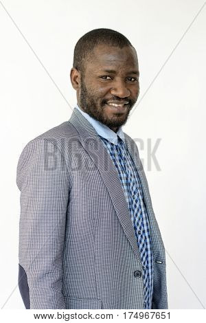 Adult Man Face Expression Studio Portrait