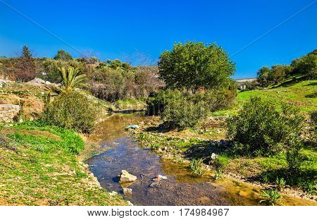River near Moulay Idriss Zerhoun in Morocco