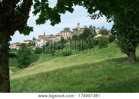 Neive, Italy - 17 July 2010: The Village of Neive in Piedmont, Italy