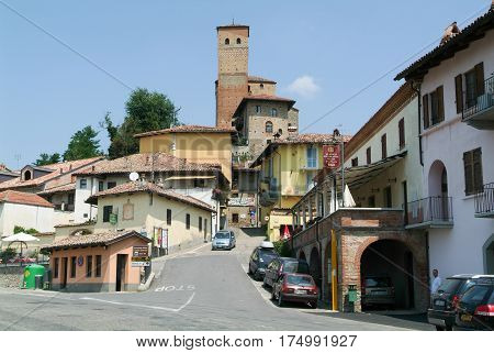 The Village Of Serralunga D'alba In Piedmont