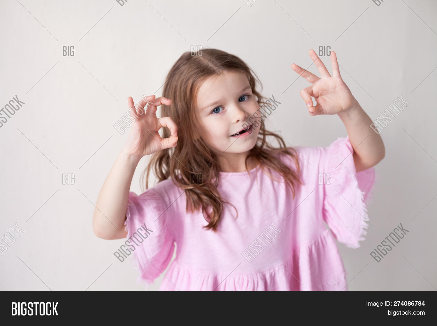 Little Girl Pink Dress Image & Photo (Free Trial) | Bigstock