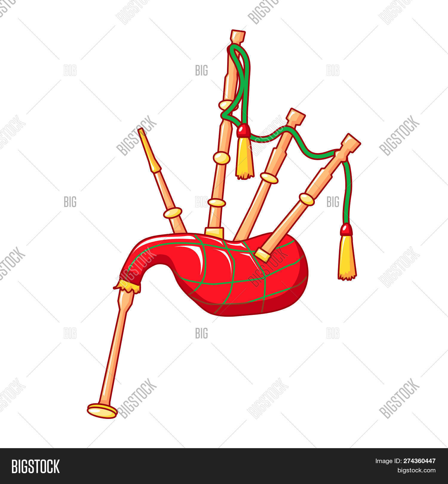 Bagpipes Icon. Cartoon Image & Photo (Free Trial) Bigstock