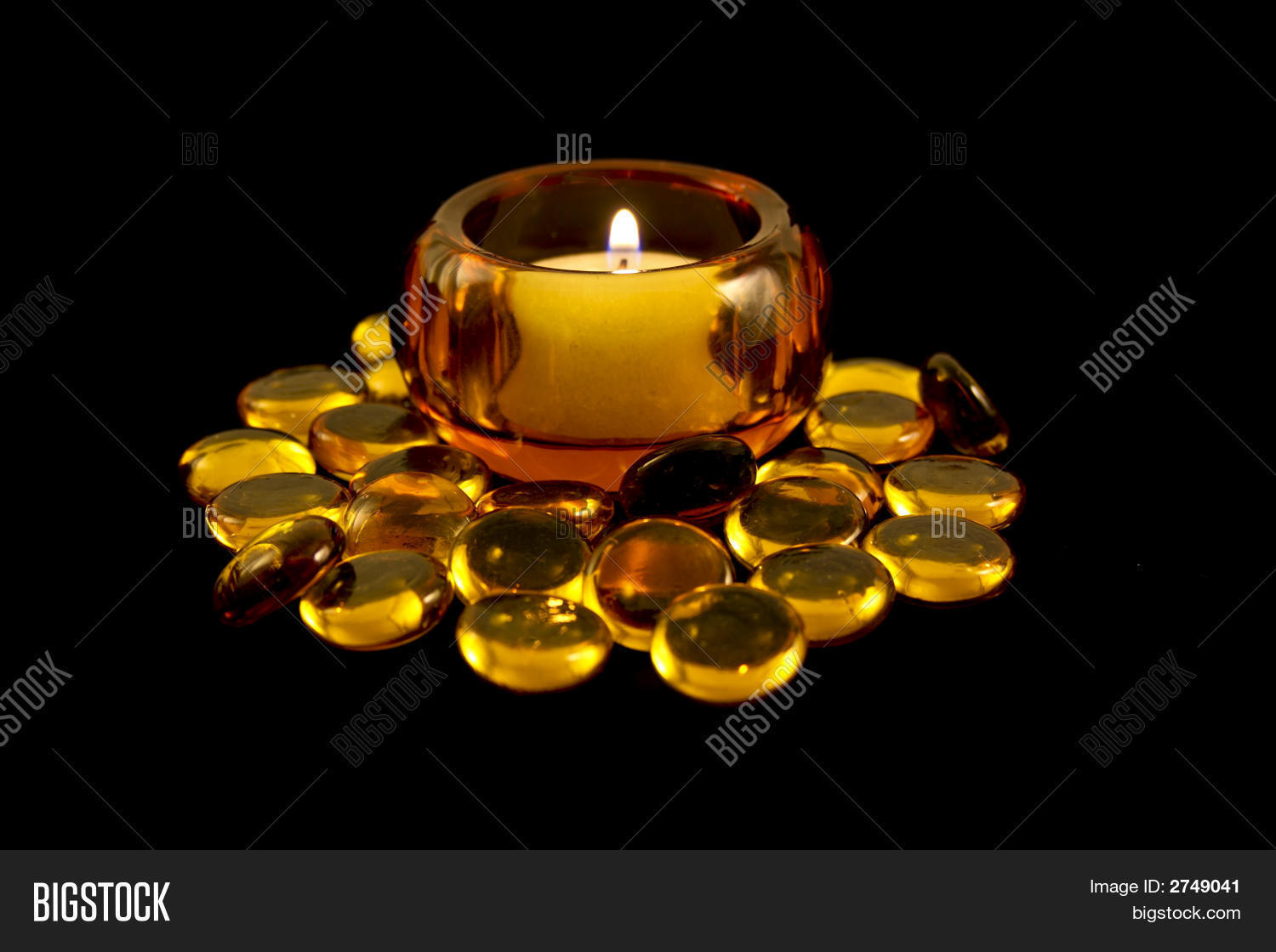 Golden Candle & Beads Image & Photo (Free Trial) Bigstock