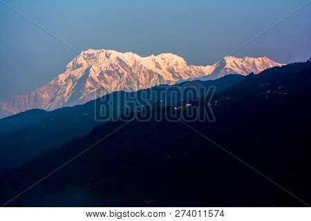 Mountain Peak Annapurna View From Pokhara City , Nepal