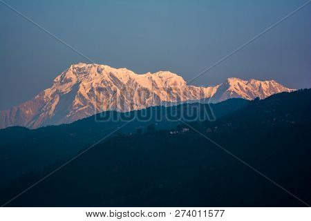 Mountain Peak Annapurna View From Pokhara City , Nepal