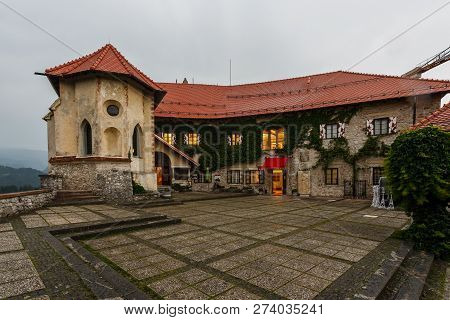 Bled, Slovenia - July 02, 2015: Bled Castle (blejski Grad) In Bled.