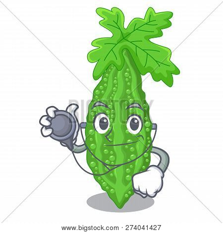 Doctor Bitter Melon Isolated On A Mascot