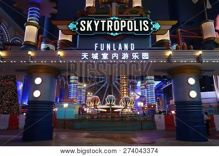 Genting Highlands, Malaysia- Dec 03, 2018 : View Of The Skytropolis Indoor Theme Park In Resorts Wor