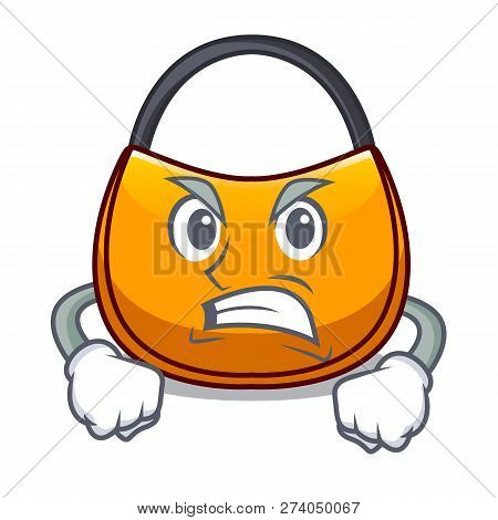 Angry Hobo Bag Outline On Image Cartoon