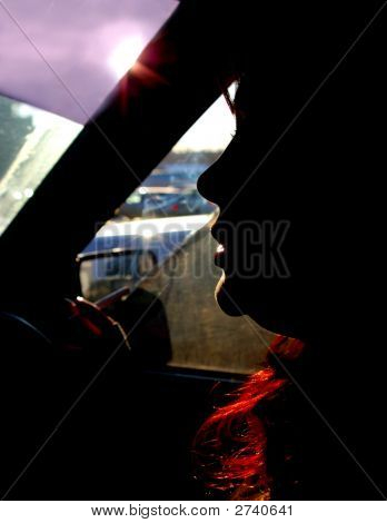 Le profil des femmes pour le pain de viande de la voiture.