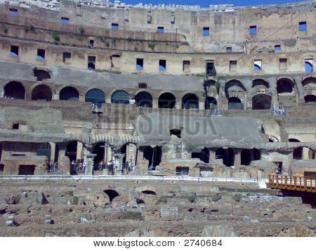 Vista interna di Roma Colosseo