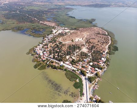 Aerial View Of Golyazi Peninsula At Bursa / Turkey