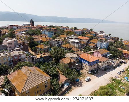 Aerial View Of Golyazi Peninsula At Bursa / Turkey