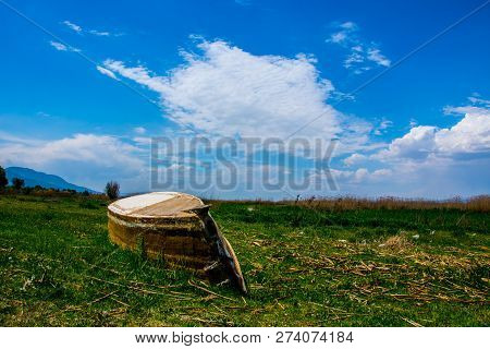 The Boat Upside Down On The Meadow