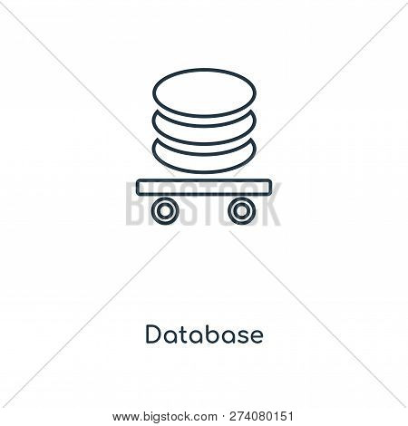Database Icon In Trendy Design Style. Database Icon Isolated On White Background. Database Vector Ic