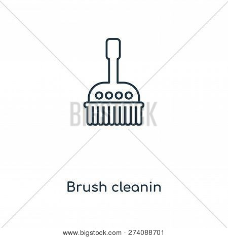 Brush Cleanin Icon In Trendy Design Style. Brush Cleanin Icon Isolated On White Background. Brush Cl