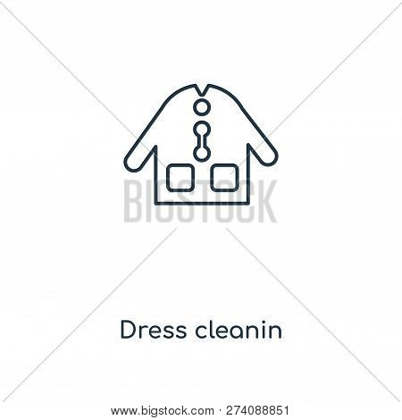 Dress Cleanin Icon In Trendy Design Style. Dress Cleanin Icon Isolated On White Background. Dress Cl