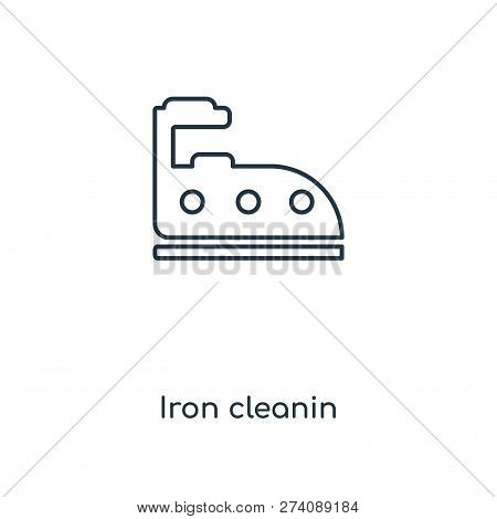 Iron Cleanin Icon In Trendy Design Style. Iron Cleanin Icon Isolated On White Background. Iron Clean