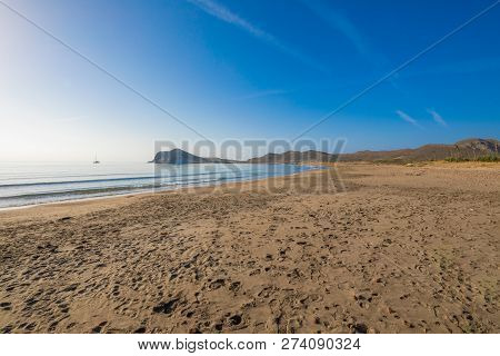 Seashore Of Sandy Genoveses Beach In Gata Cape Almeria