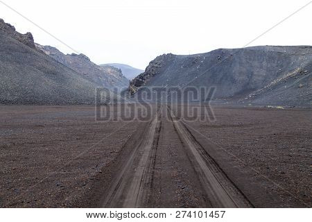 Desolate Landscape From Askja Caldera Area, Iceland