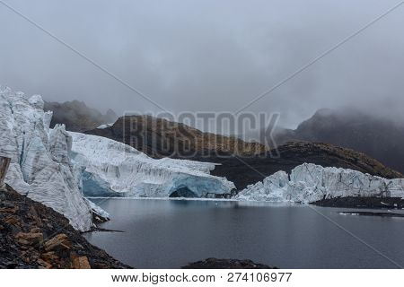 Beautiful Pastoruri Glacier In The Andes In Peru