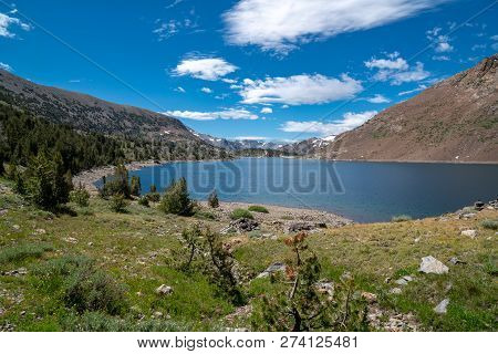 Saddlebag Lake In The 20 Lakes Basin In California's Sierra Nevada Mountains